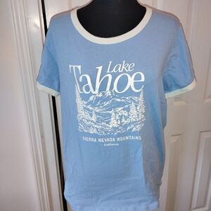 Old Navy Light Blue Graphic Tee